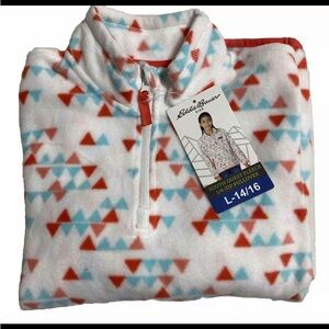 Eddie Bauer Youth Fleece 1/4 Zip Pullover. NWT. Girl’s (L 14/16).